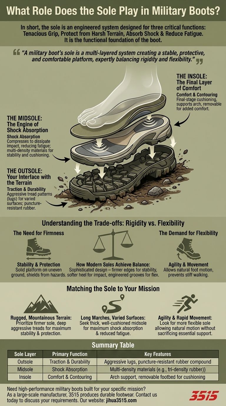 Quel rôle joue la semelle dans les bottes militaires ? La fondation conçue pour la traction, la protection et l'endurance Guide Visuel