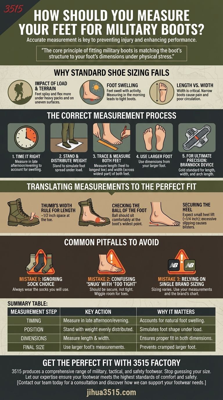 ¿Cómo debes medir tus pies para botas militares? Asegura un ajuste perfecto para un rendimiento óptimo Guía Visual