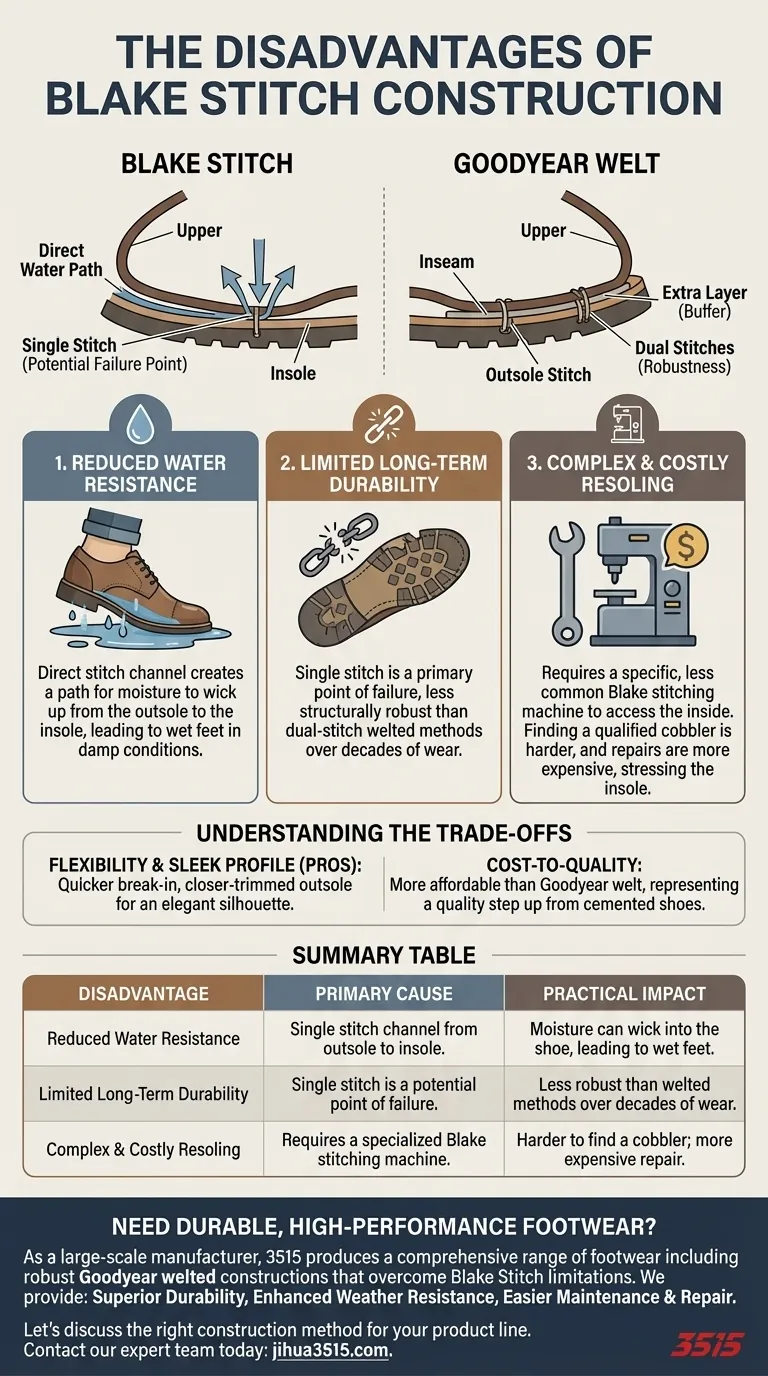 Quels sont les inconvénients de la construction Blake Stitch ? Compromis clés en matière de durabilité et de réparations des chaussures Guide Visuel