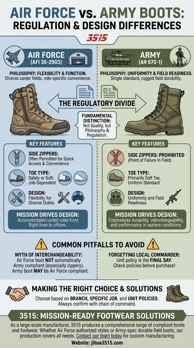 空军靴与陆军靴有何不同？解读军规，选择最合适的靴子 图解指南