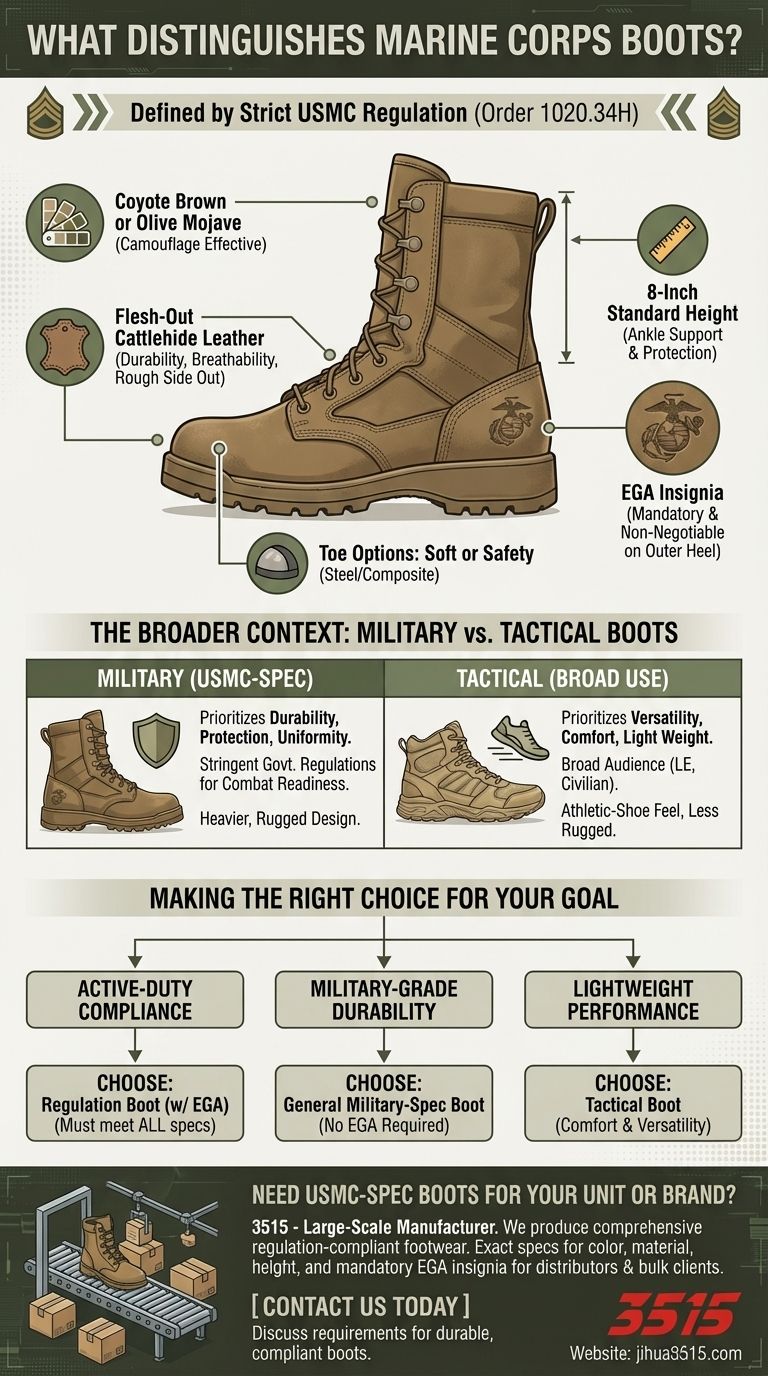 Qu'est-ce qui distingue les bottes du Corps des Marines ? Le guide définitif des chaussures conformes aux spécifications de l'USMC Guide Visuel