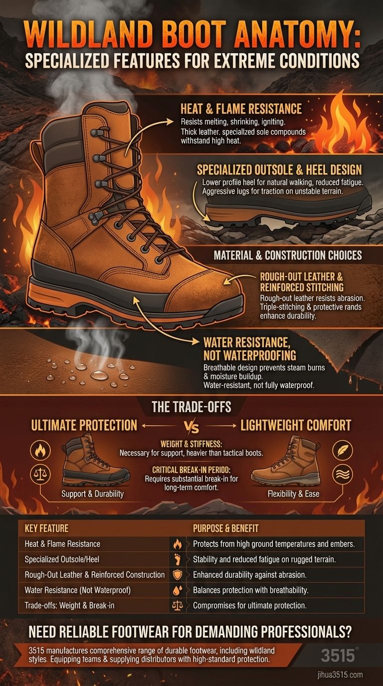 Quelles caractéristiques supplémentaires possèdent les bottes de lutte contre les incendies de forêt ? Protection inégalée pour les conditions extrêmes Guide Visuel