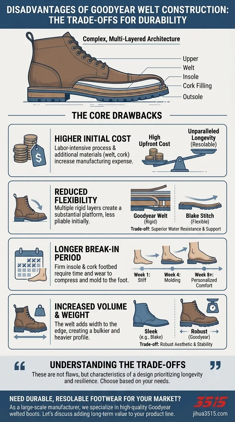 Quels sont les inconvénients de la construction Goodyear welt ? Une analyse approfondie des compromis Guide Visuel