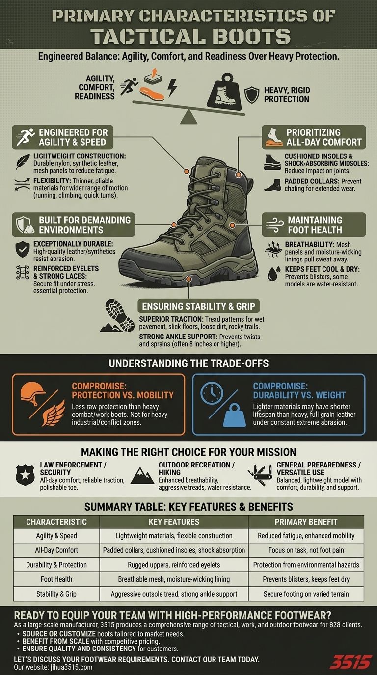 Quelles sont les caractéristiques principales des bottes tactiques ? Légères, Agiles et Conçues pour des Missions de Journée Complète Guide Visuel