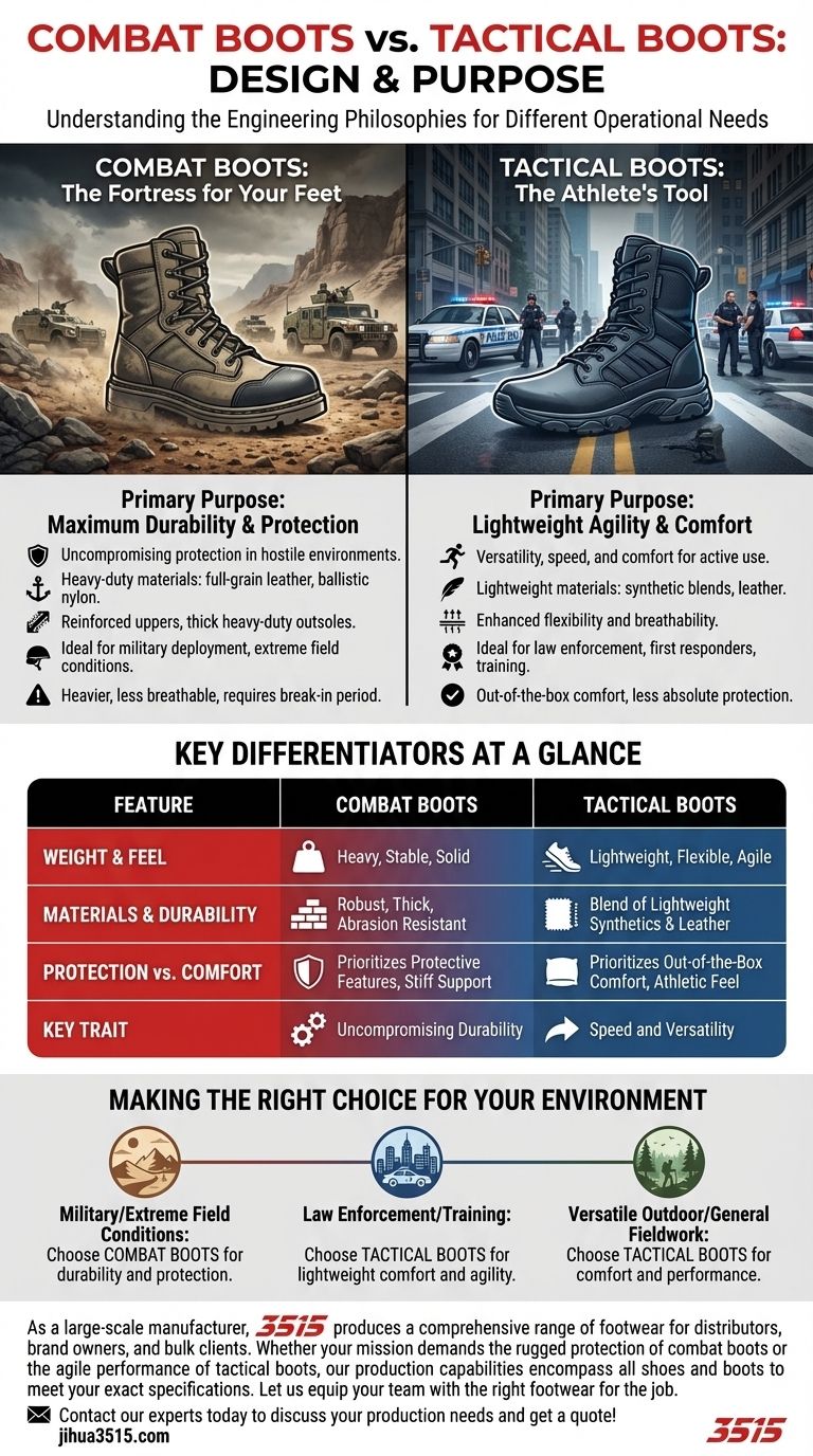 作战靴和战术靴在设计和用途上有什么区别？选择适合您任务的靴子 图解指南