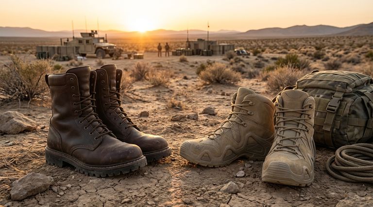 ما هي المواد المستخدمة في أحذية القتال مقابل الأحذية التكتيكية؟ اختر الحذاء المناسب لمهمتك