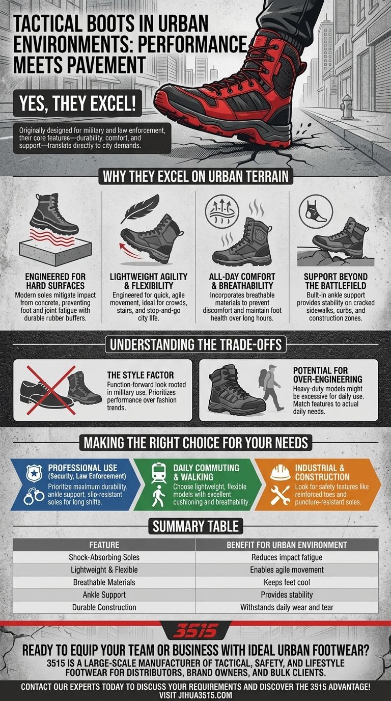 Are tactical boots suitable for urban environments? Discover Superior Comfort for City Life ビジュアルガイド