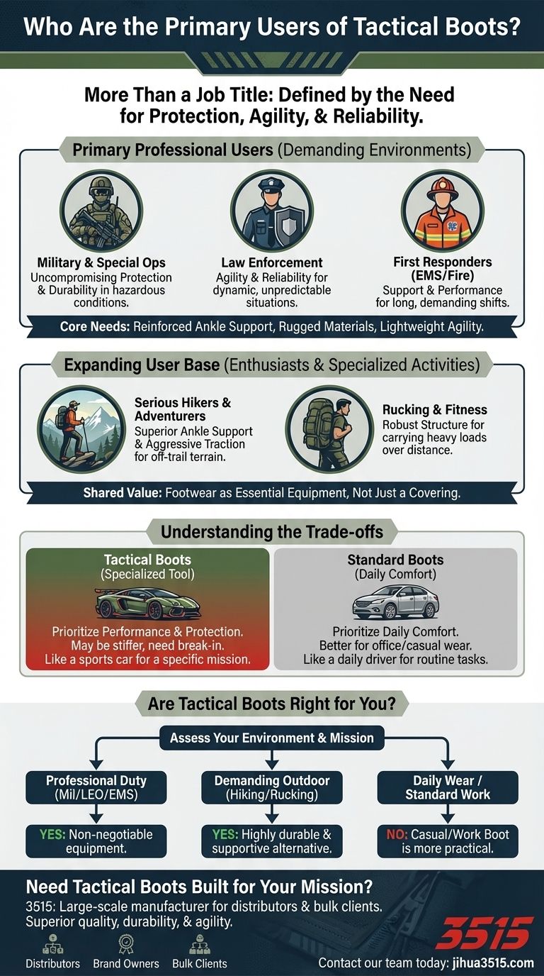 Chi sono i principali utilizzatori degli stivali tattici? Dai militari agli escursionisti, trova la tua misura Guida Visiva