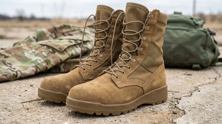 ¿Cuáles son el color y los materiales estándar para las botas del uniforme de combate del Ejército? Asegure el cumplimiento de la AR 670-1