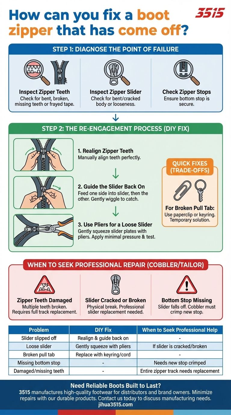부츠 지퍼가 빠졌을 때 고치는 방법은? 빠른 수리를 위한 단계별 가이드 시각적 가이드