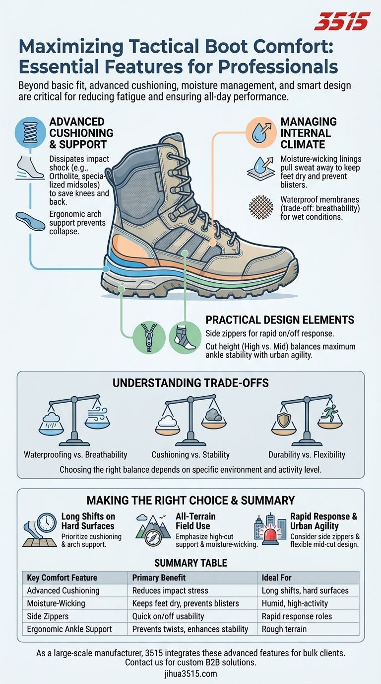 ما هي ميزات الراحة الإضافية التي يجب مراعاتها في الأحذية التكتيكية؟ تعزيز القدرة على التحمل والأداء دليل مرئي