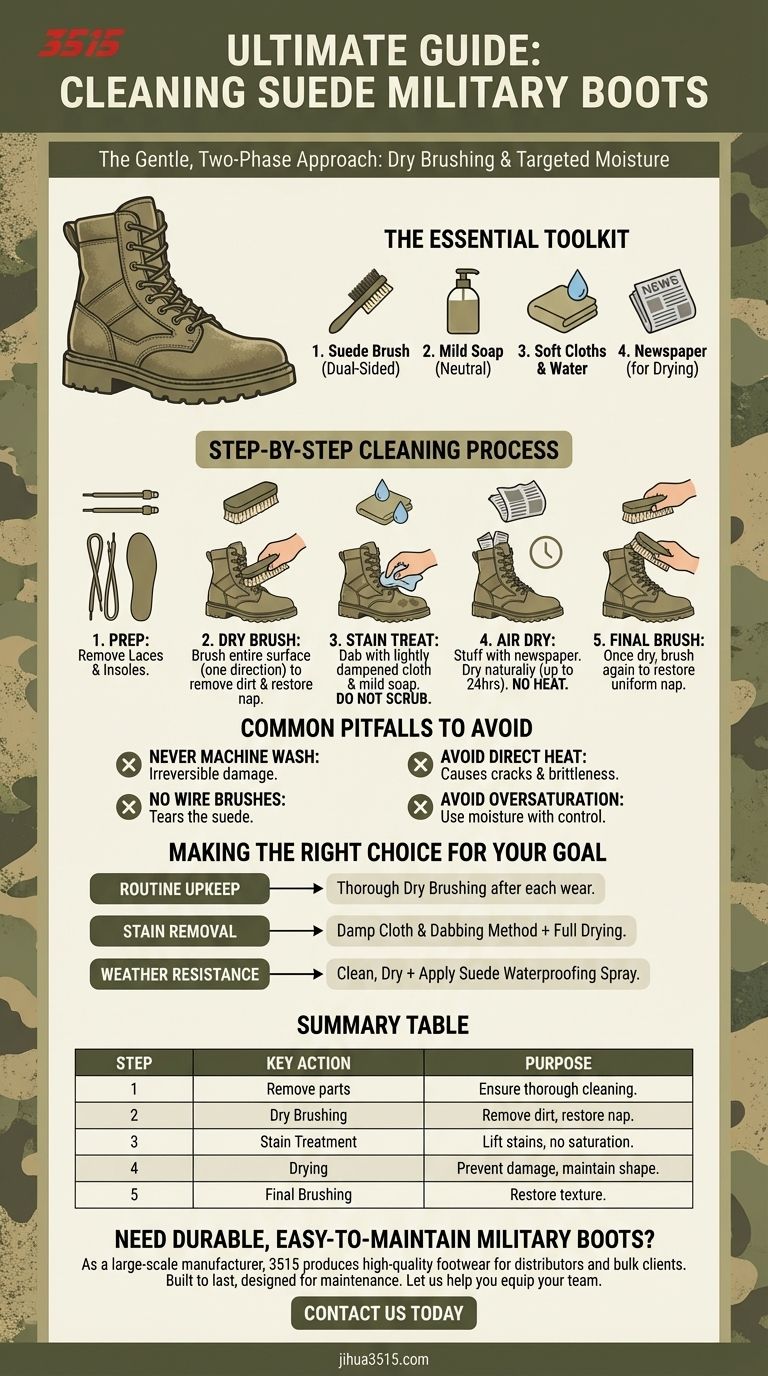 Come si puliscono gli stivali militari scamosciati? Una guida passo passo per preservare la tua attrezzatura Guida Visiva