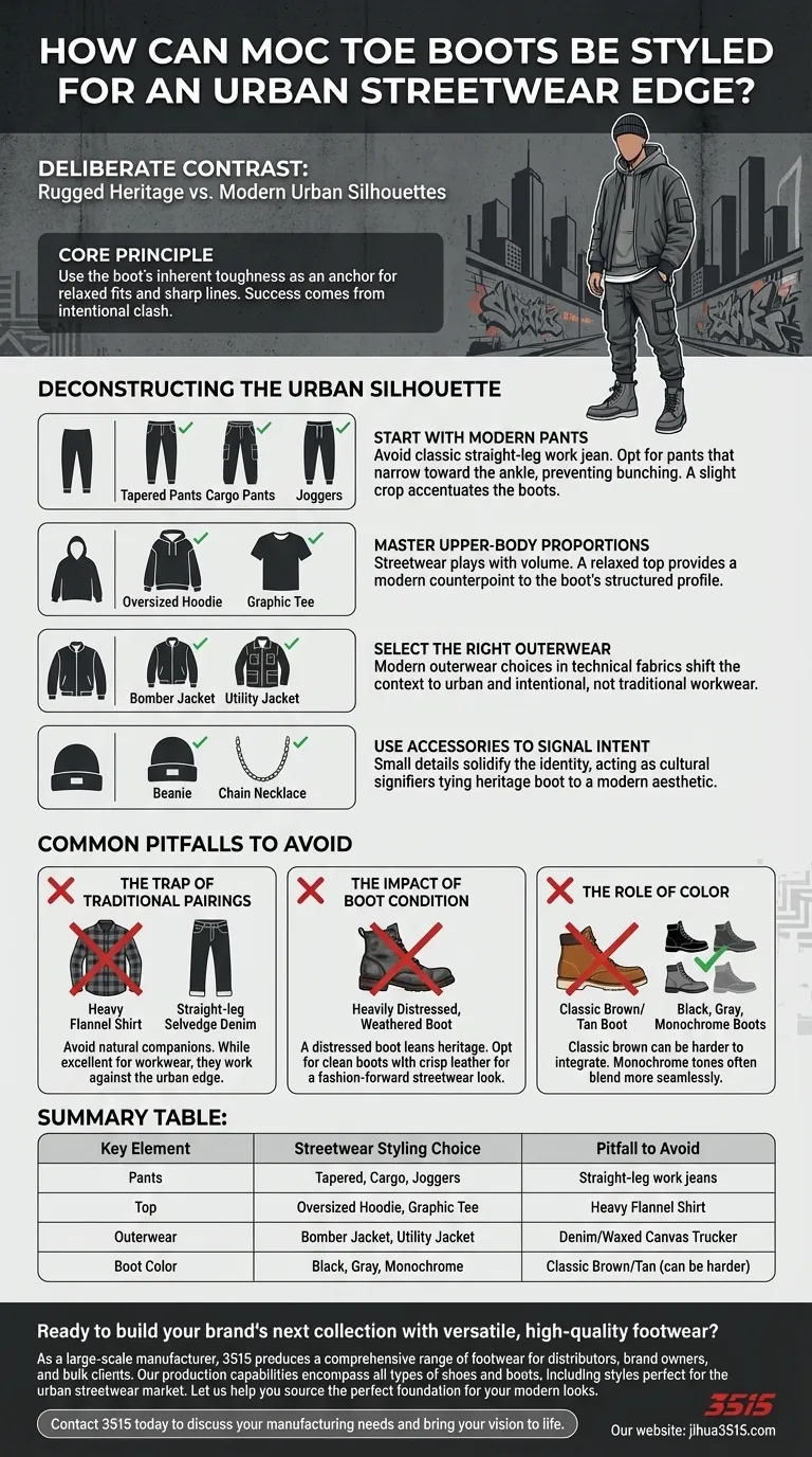 如何搭配莫卡辛靴以打造都市街头风格？掌握现代粗犷造型 图解指南