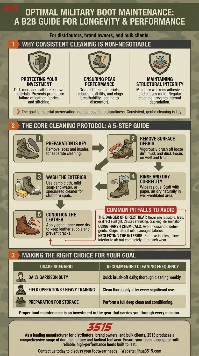 Wie oft sollten Militärstiefel gereinigt werden? Spitzenleistung & Langlebigkeit erhalten Visuelle Anleitung