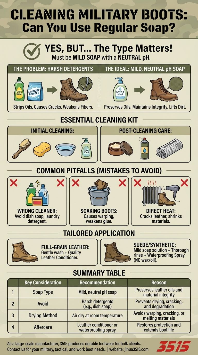 Peut-on utiliser du savon ordinaire pour nettoyer les bottes militaires ? Choisissez le bon savon pour protéger votre investissement Guide Visuel