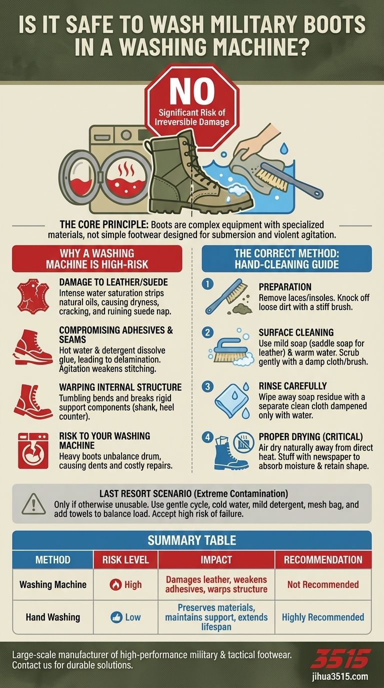 可以用洗衣机清洗军靴吗？避免昂贵的装备损坏 图解指南