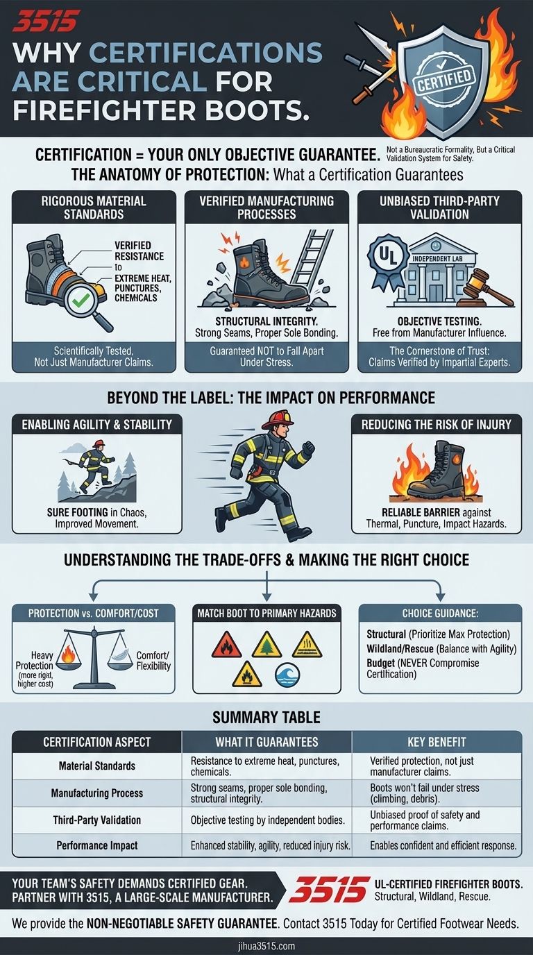 Почему сертификация важна для пожарных ботинок? Ваша гарантированная безопасность без компромиссов Визуальное руководство