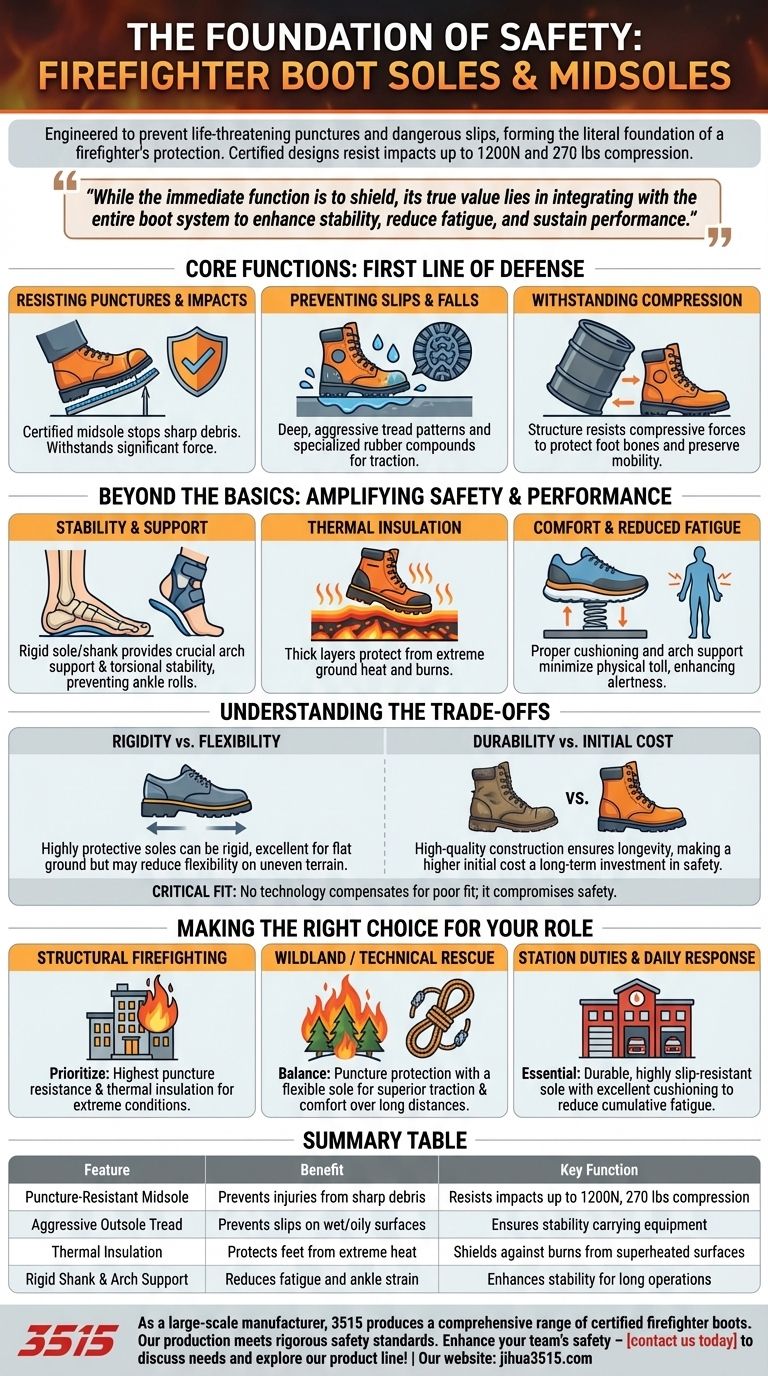 Как подошвы и промежуточные подошвы пожарных ботинок повышают безопасность? Обеспечьте защиту ног снизу вверх Визуальное руководство