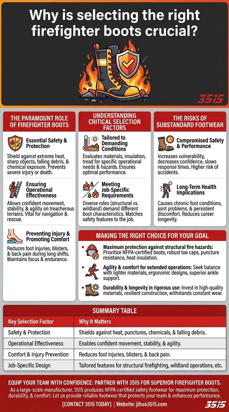 Perché la scelta degli stivali antincendio giusti è fondamentale? Garantire la massima sicurezza e prestazioni Guida Visiva