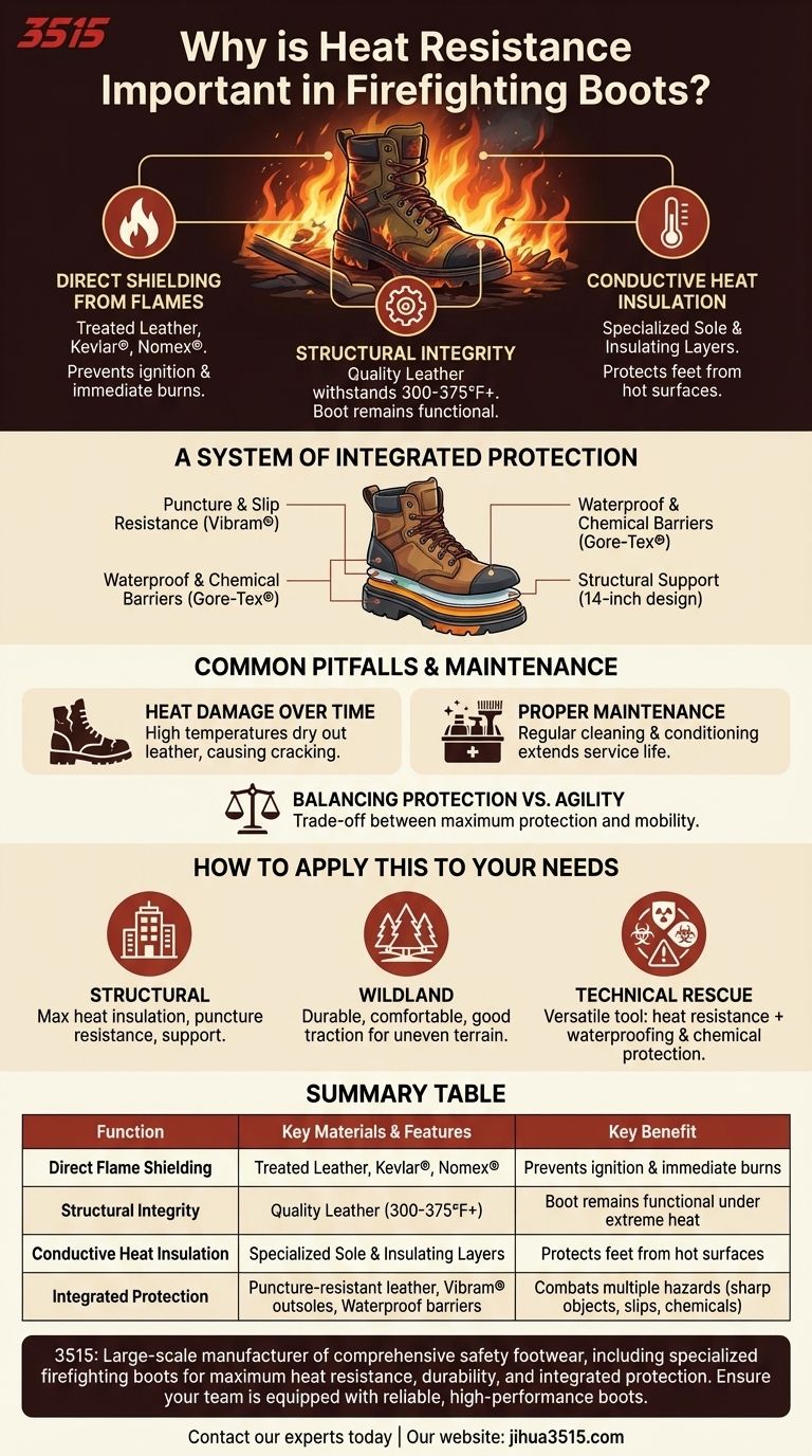 Perché la resistenza al calore è importante negli stivali da vigile del fuoco? È il fondamento della sicurezza dei vigili del fuoco Guida Visiva
