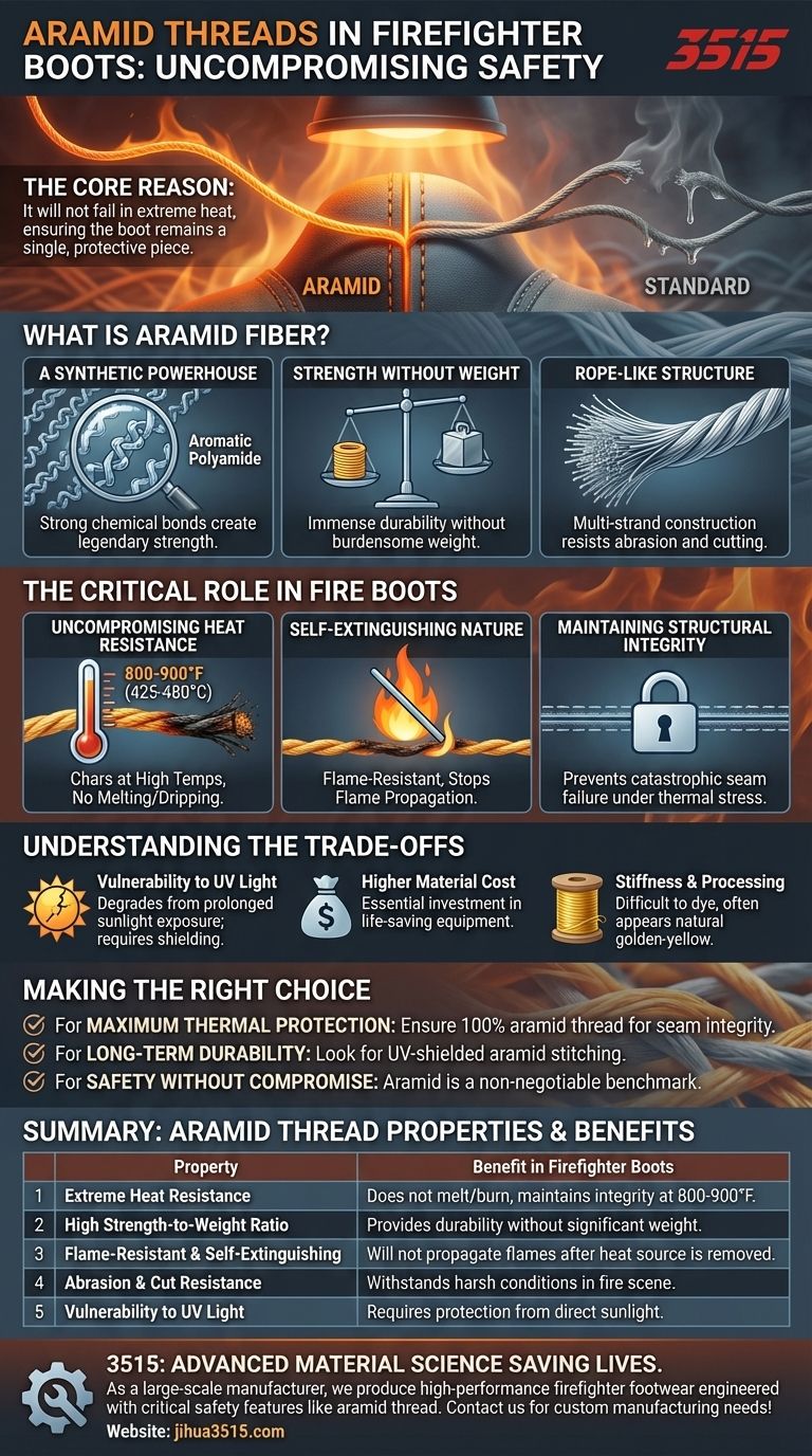 아라미드 실이란 무엇이며 소방관 부츠에 사용되는 이유는 무엇인가요? 타협 없는 안전을 위한 필수 요소 시각적 가이드