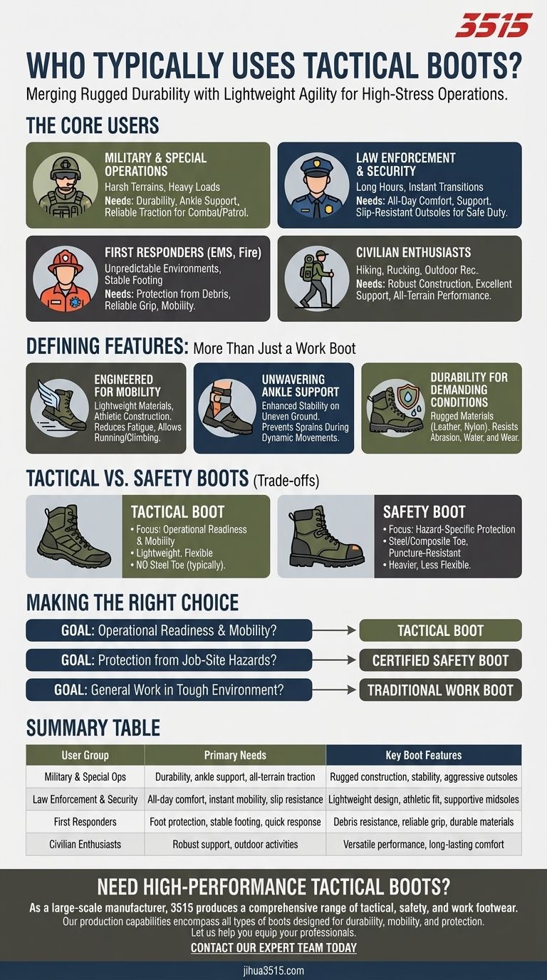Qui utilise généralement des bottes tactiques ? Des chaussures essentielles pour les professionnels en mouvement Guide Visuel