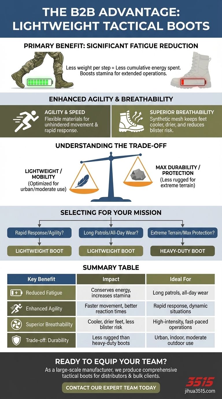What is the benefit of lightweight tactical boots? Boost Speed & Endurance for Your Mission Visual Guide
