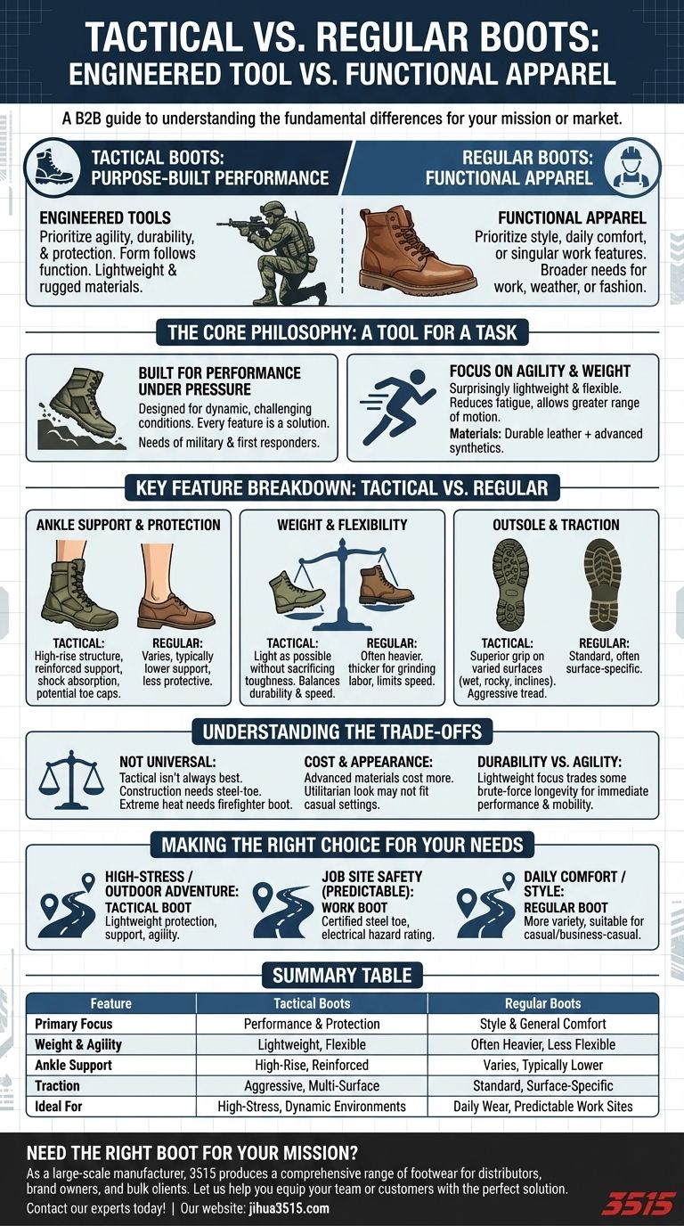 What makes tactical boots different from regular boots? A Guide to Purpose-Built Footwear Visual Guide