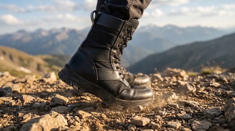 What is the purpose of the reinforced collar in tactical boots? Maximize Ankle Support & Comfort