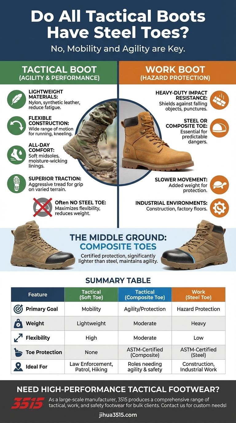 Tutti gli scarponi tattici hanno la punta in acciaio? Scopri la verità per prestazioni ottimali Guida Visiva