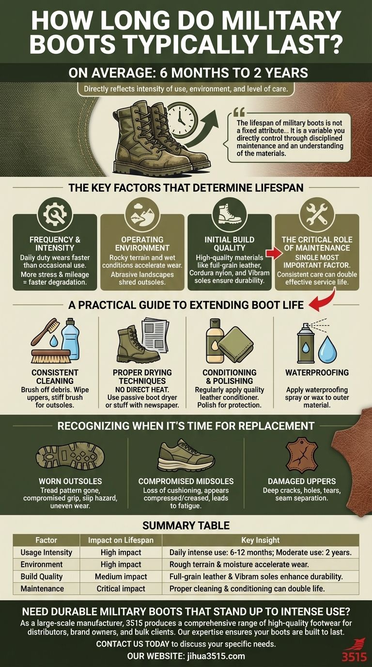 ما هو العمر الافتراضي للأحذية العسكرية عادةً؟ زيادة المتانة بالعناية المناسبة دليل مرئي