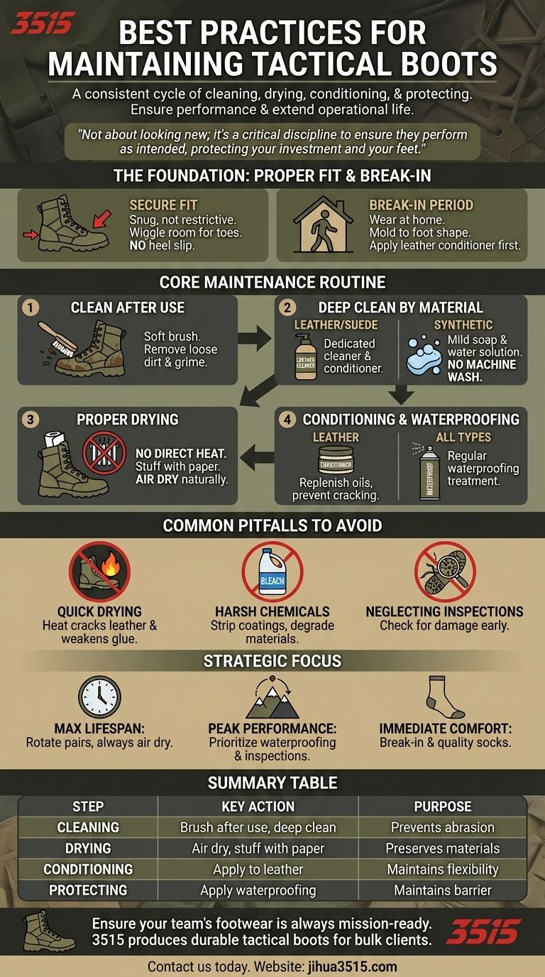 Quali sono le migliori pratiche per la manutenzione degli stivali tattici? Prolunga la loro durata e le loro prestazioni Guida Visiva