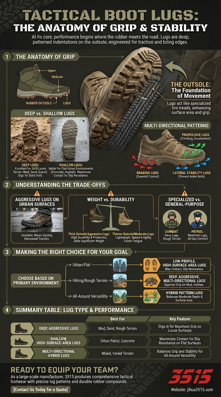 O que são os relevos em botas táticas e o que eles fazem? Desbloqueie tração superior para qualquer terreno Guia Visual
