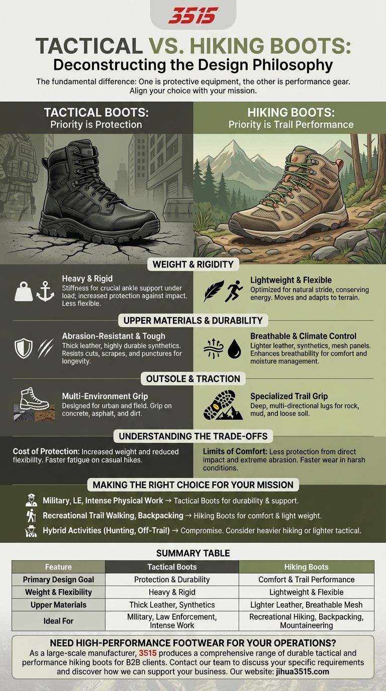 In cosa differiscono gli stivali tattici dagli scarponi da trekking? Scegli la calzatura giusta per la tua missione Guida Visiva