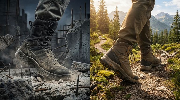 In cosa differiscono gli stivali tattici dagli scarponi da trekking? Scegli la calzatura giusta per la tua missione