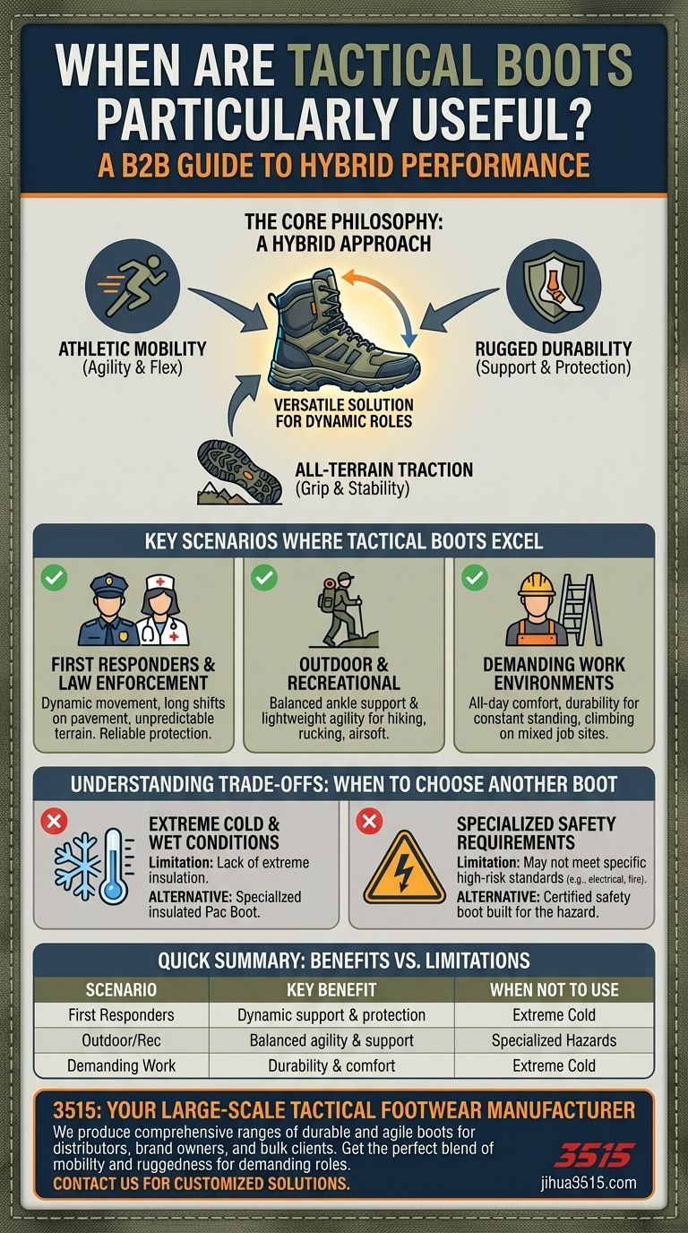 어떤 시나리오에서 전술 부츠가 특히 유용합니까? 극한 환경에서 이동성과 내구성을 극대화하세요. 시각적 가이드