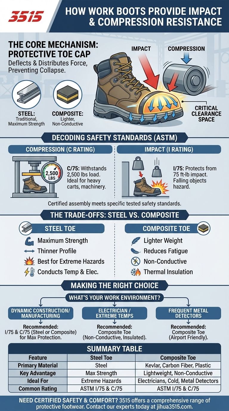 Comment les bottes de travail offrent-elles une résistance aux impacts et à la compression ? La science derrière le capuchon de protection des orteils Guide Visuel