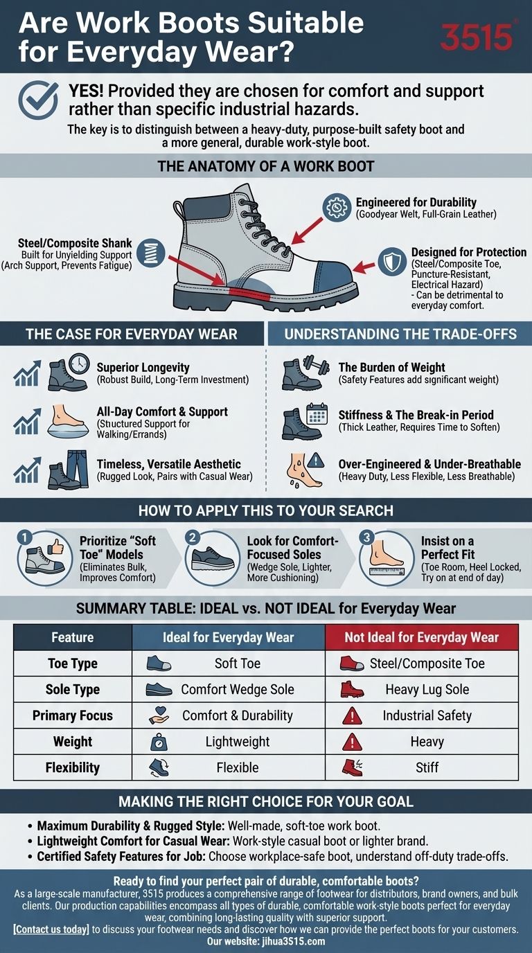 Les bottes de travail conviennent-elles à un usage quotidien ? Trouvez votre botte durable et confortable parfaite Guide Visuel