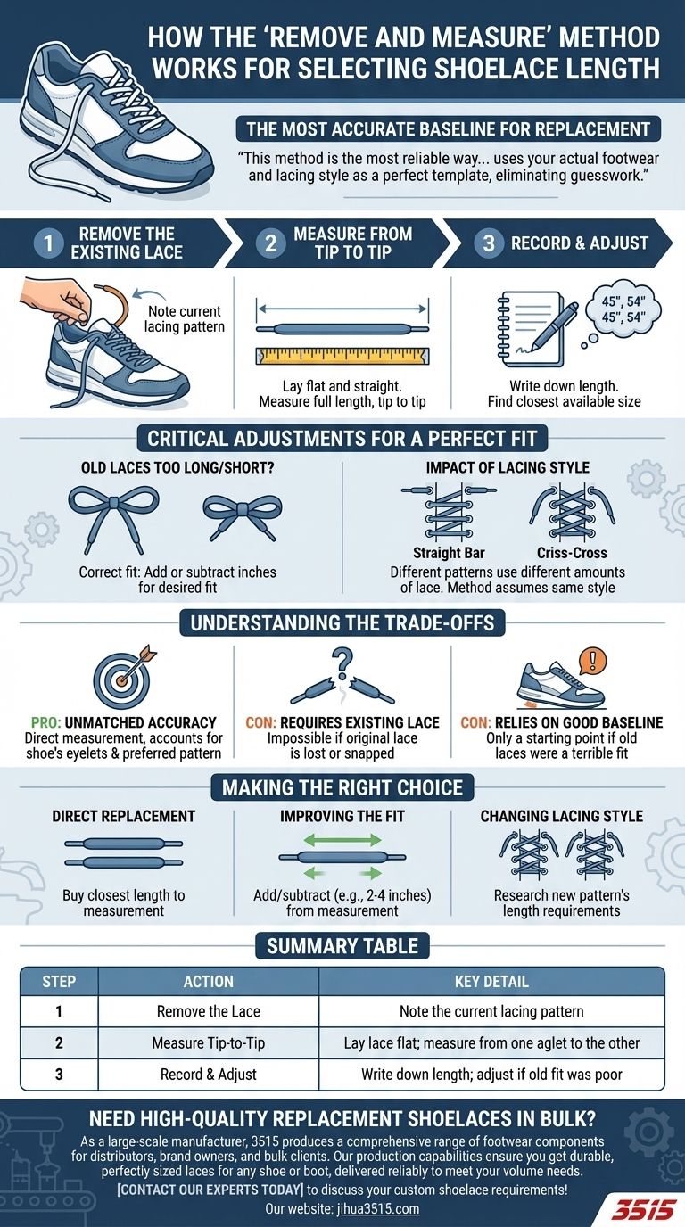 鞋带长度的“拆卸和测量”方法是如何工作的？每次都能完美贴合 图解指南