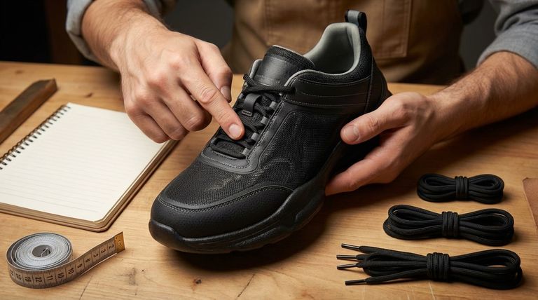 Qual é o segundo método para escolher o comprimento do cadarço? Um guia simples usando a contagem de ilhós