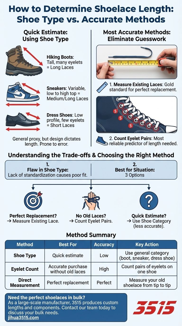 Comment la longueur des lacets peut-elle être déterminée par le type de chaussure ? Un guide pour trouver la taille parfaite Guide Visuel