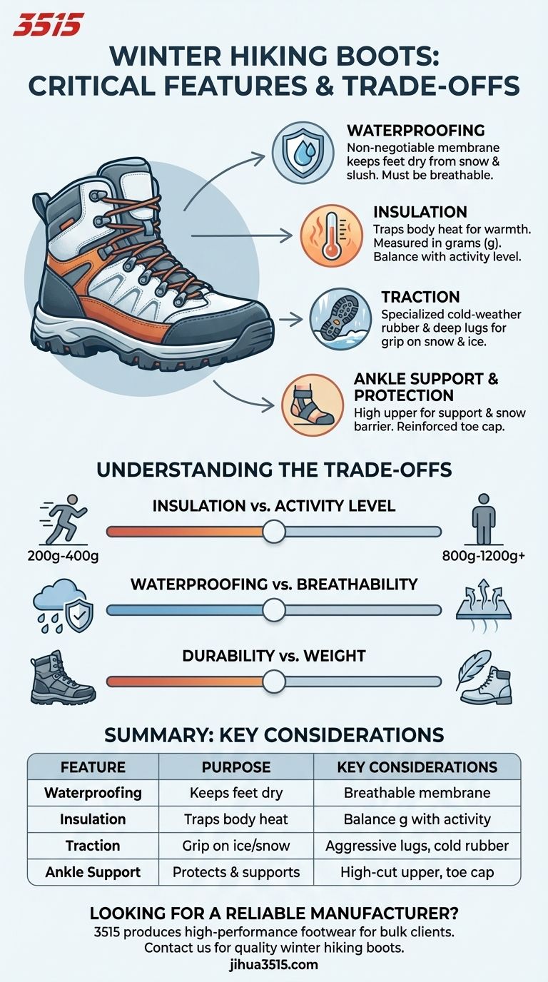 Quelles caractéristiques doivent avoir les chaussures de randonnée d'hiver ? Guide essentiel pour la sécurité et le confort Guide Visuel
