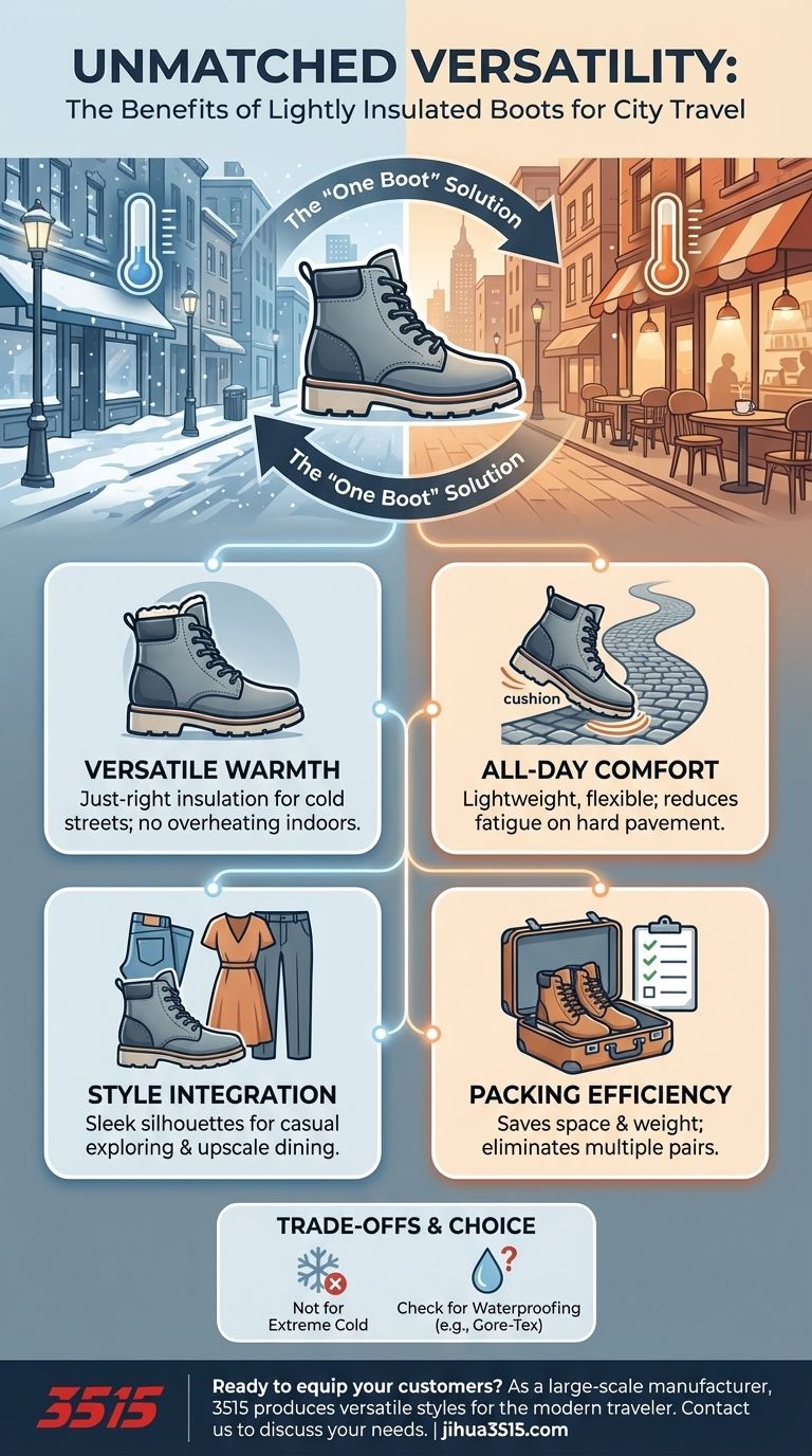 Was sind die Vorteile von leicht gefütterten Stiefeln für Städtereisen? Ihr Leitfaden für ganztägigen Komfort & Stil Visuelle Anleitung