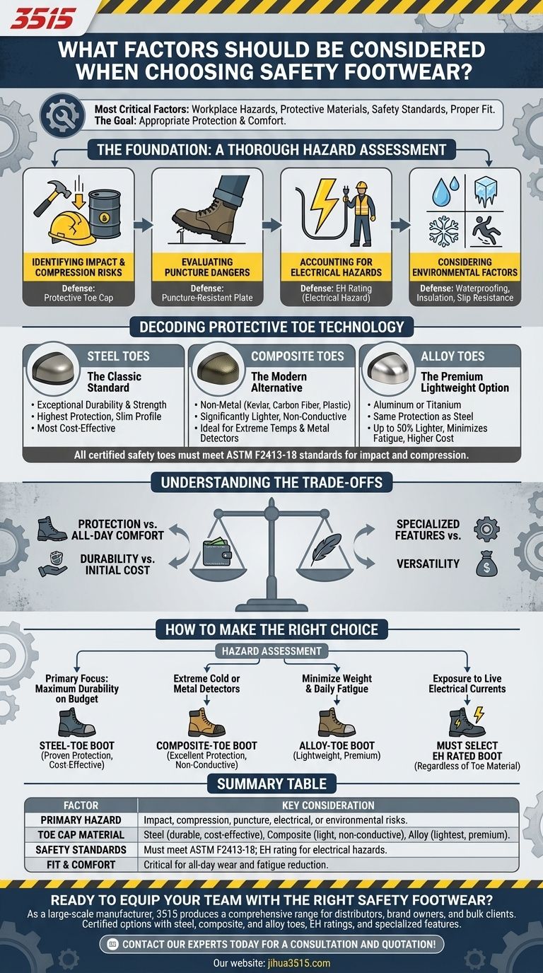 Какие факторы следует учитывать при выборе защитной обуви? Выберите правильную защиту для вашей работы Визуальное руководство