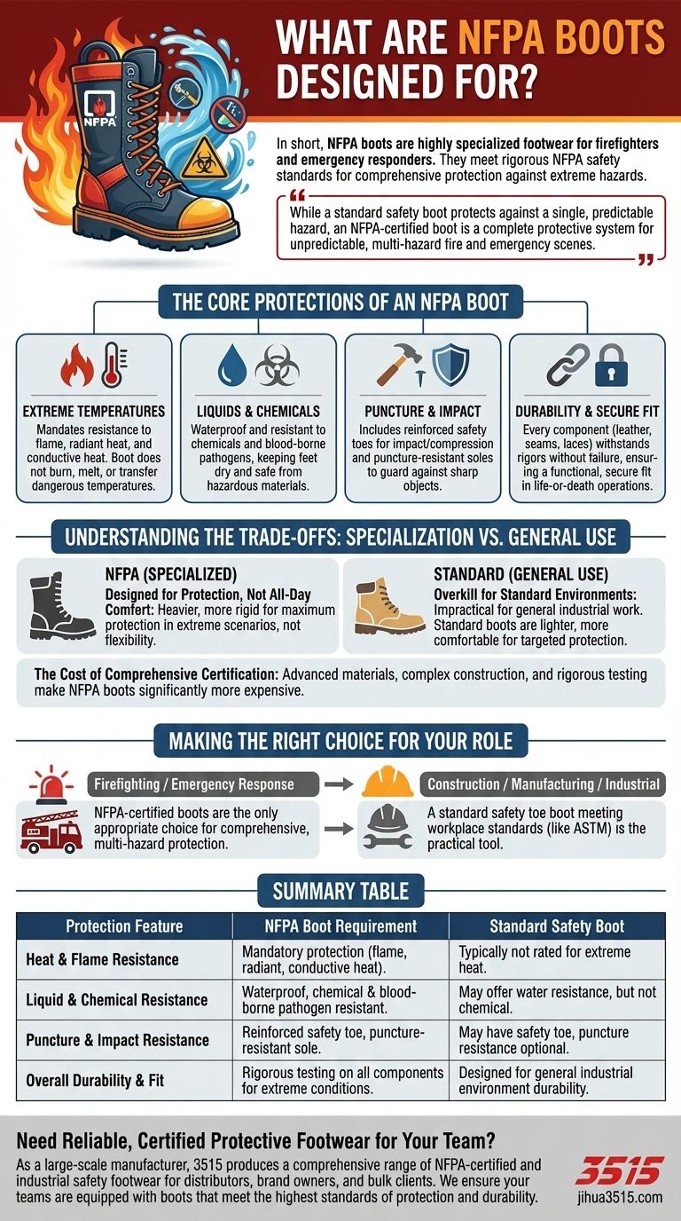 À quoi servent les bottes NFPA ? Protection ultime pour les pompiers et les premiers intervenants Guide Visuel
