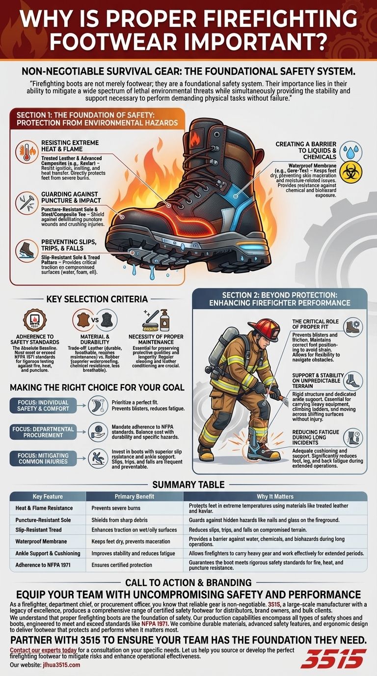 ¿Por qué es importante el calzado adecuado para bomberos? La base de la seguridad y el rendimiento del bombero Guía Visual