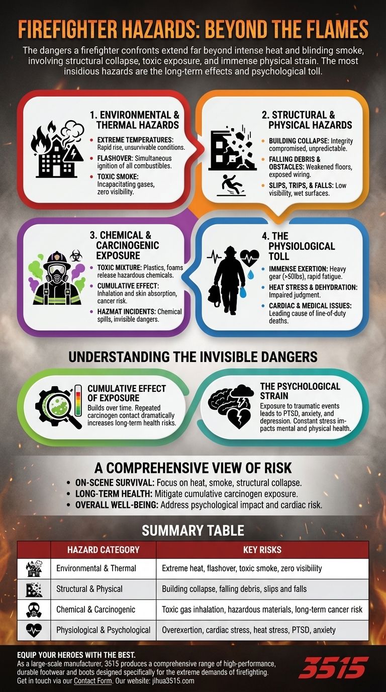消防士は仕事でどのような危険に直面しますか？炎の向こうにある本当の危険 ビジュアルガイド