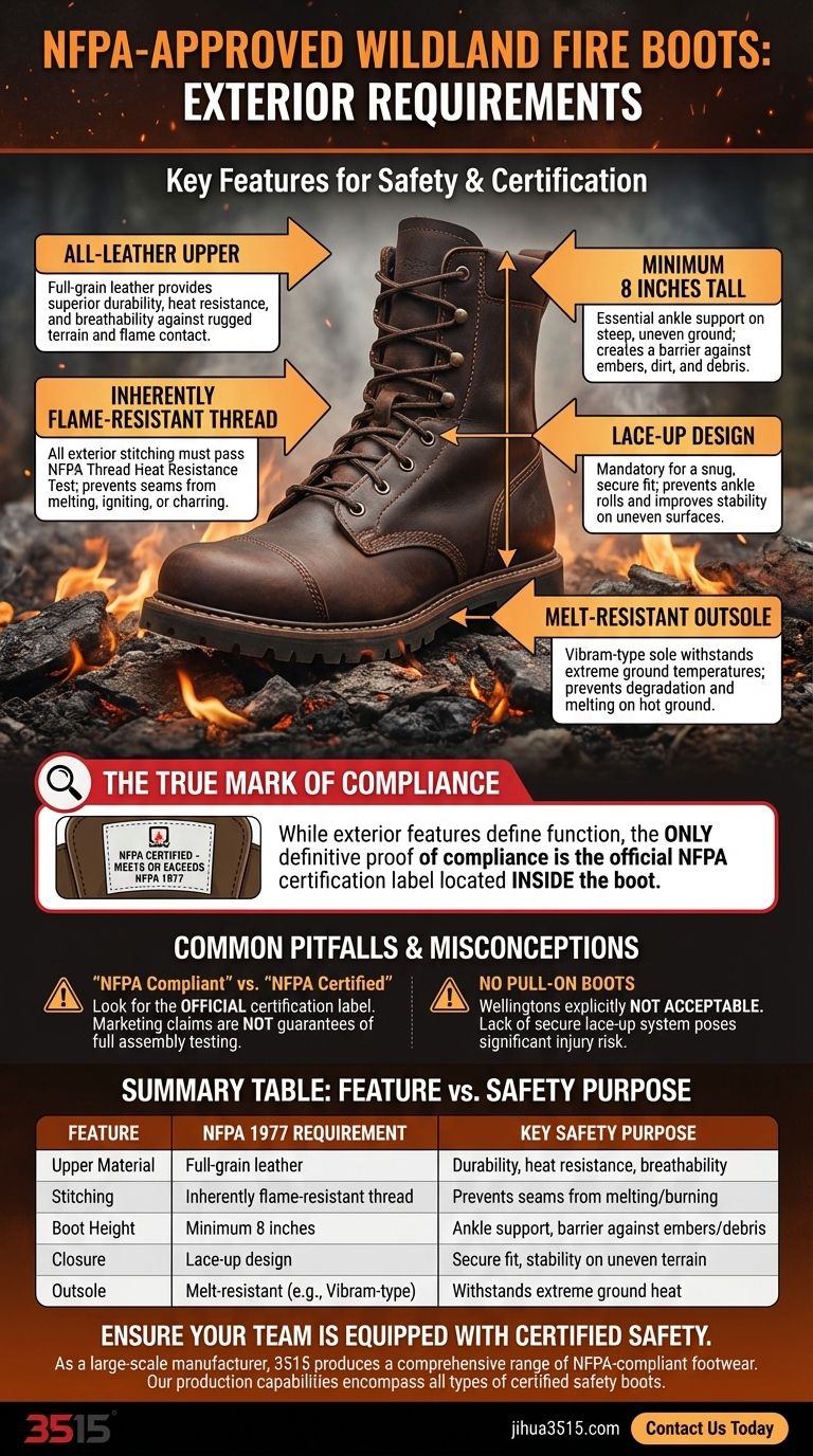 Каковы конкретные требования к внешнему виду ботинок, одобренных NFPA? Основное руководство по безопасности пожарных Визуальное руководство