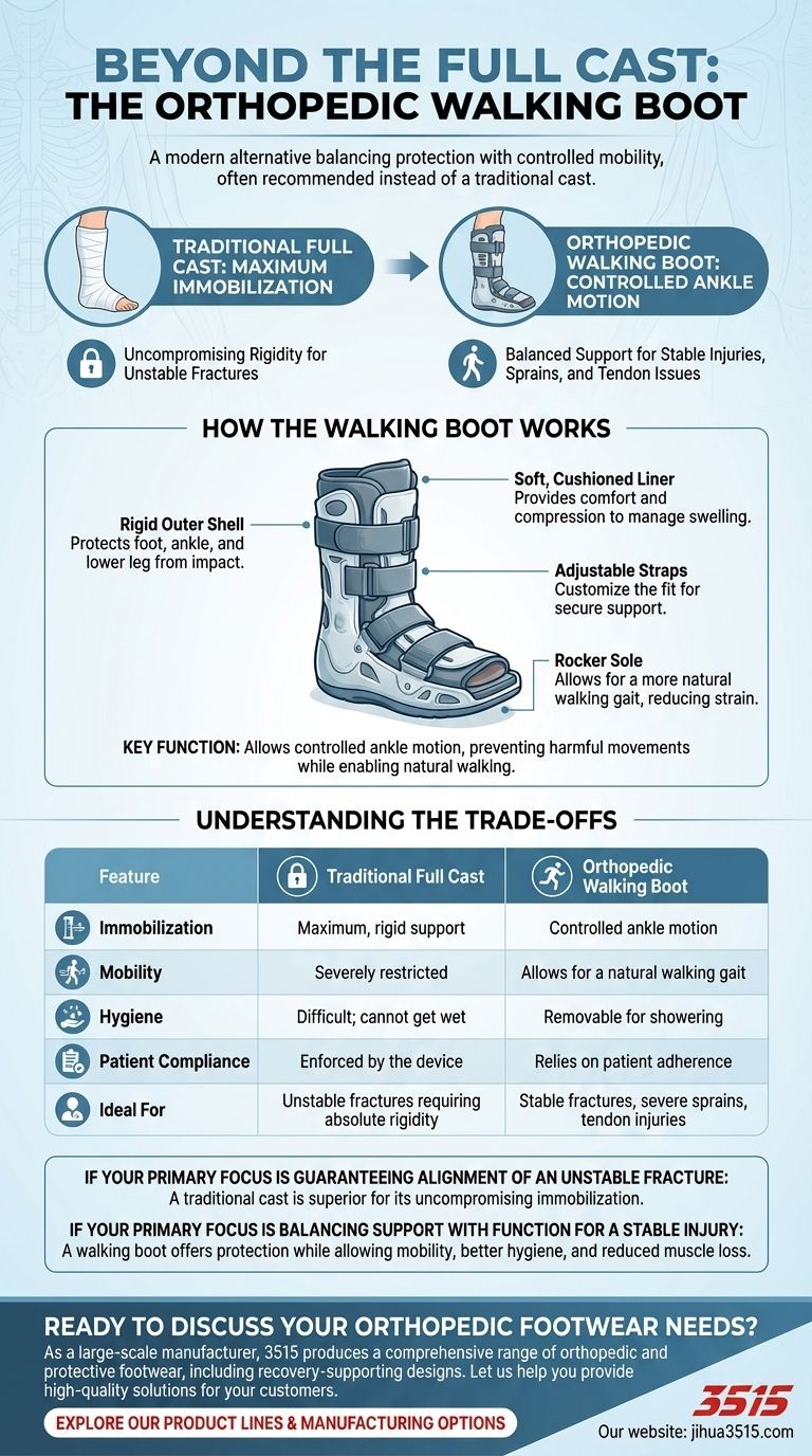 전체 깁스 대신 의사가 권장할 수 있는 것은 무엇일까요? 정형외과용 워킹 부츠의 장점 시각적 가이드