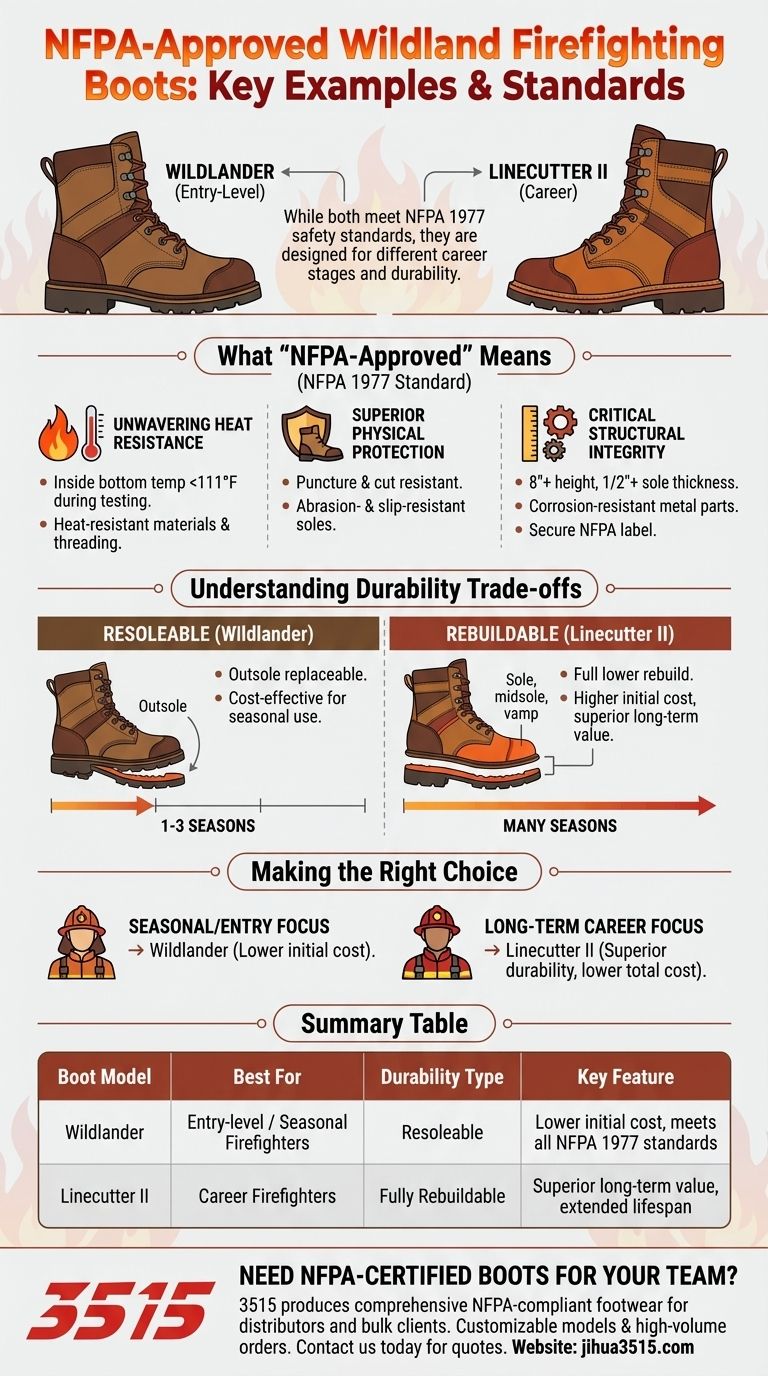 Какие примеры одобренных NFPA сапог для борьбы с дикими пожарами? Сравнение Wildlander и Linecutter II Визуальное руководство